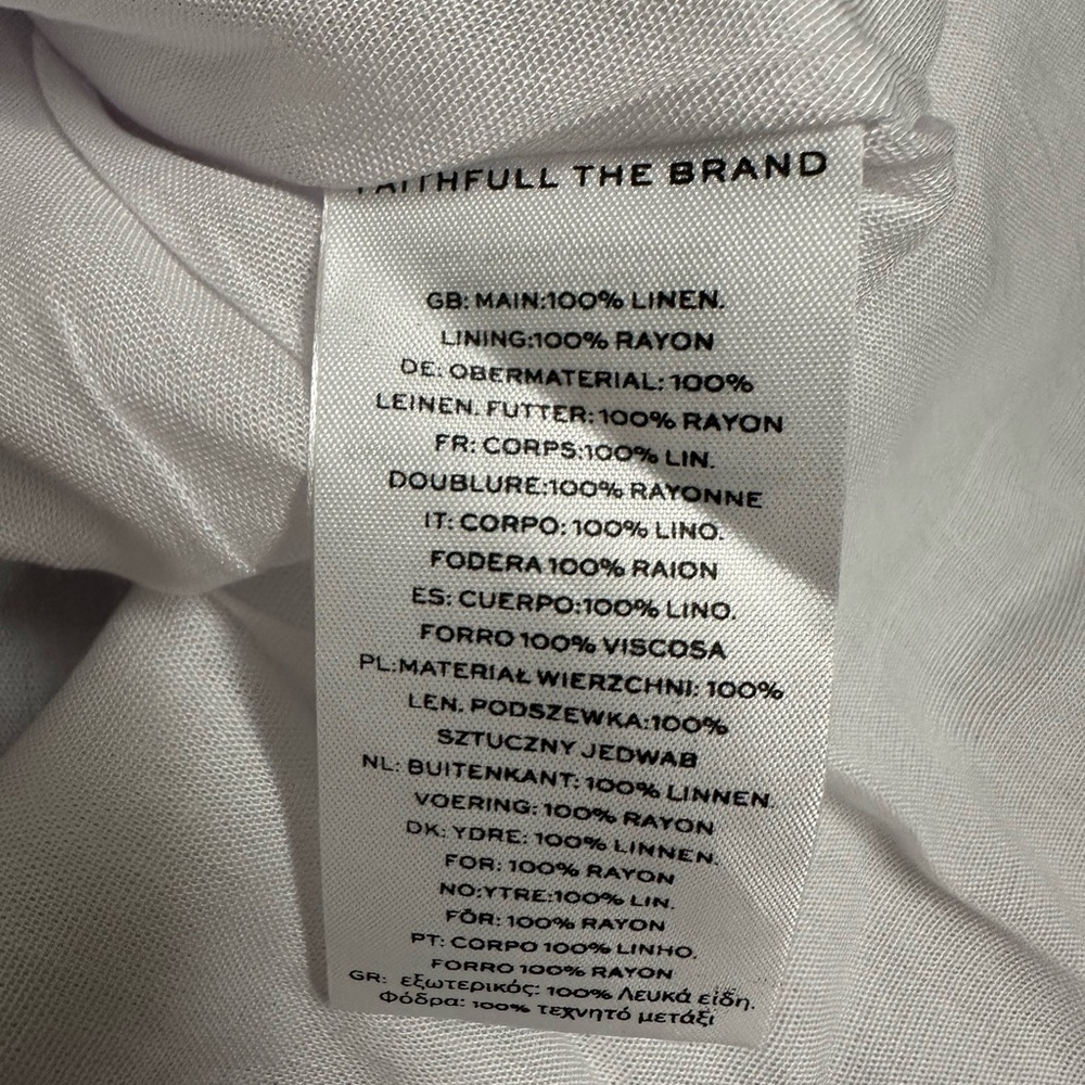 NWT Faithfull The Brand Zeta White Midi Dress Size 4 - Picture 8 of 8